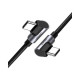 Дата кабель USB-C to USB-C 2.0m 3A 60W US323 90-degree Black Ugreen (70531)