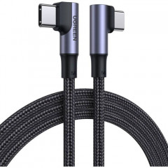Дата кабель USB-C to USB-C 2.0m 5A 100W US335 90-degree Space Gray Ugreen (70698)