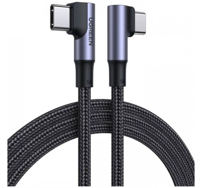 Дата кабеля USB-C to USB-C 2.0m 5A 100W US335 90-дюймовый Space Gray Ugreen (70698) Дата кабеля USB-C to USB-C 2.0m 5A 100W US335 90-дюймовый Space Gray Ugreen (70698)