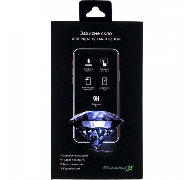 Стекло защитное Grand-X Apple iPhone 14 Pro 9D black (AIP14PR9D)