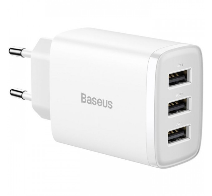 Зарядний пристрій Baseus White (CCXJ020102)