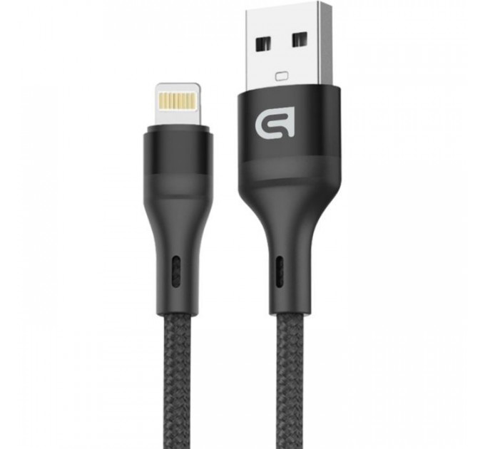 Дата кабель USB 2.0 AM to Lightning 1.0m AR87 3A black Armorstandart (ARM64037)