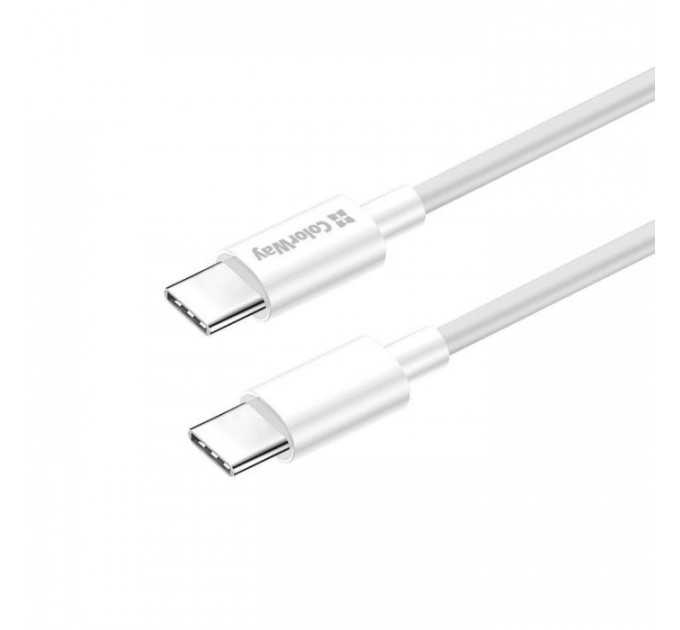 Дата кабель USB-C to USB-C 2.0m 3A 65W white ColorWay (CW-CBPDCC056-WT)