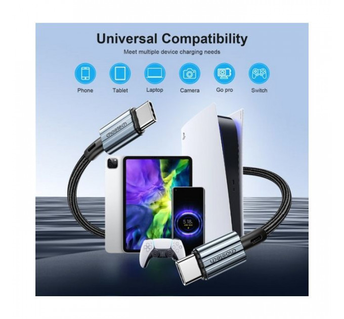 Дата кабель USB-C to USB-C 1.2m USB 2.0 60W Choetech (XCC-1014-BK)