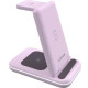 Зарядное устройство для Canyon WS-304 Foldable 3in1 Wireless charger Iced Pink (CNS-WCS304IP)