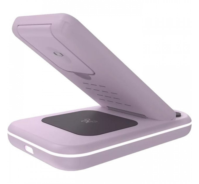 Зарядное устройство для Canyon WS-304 Foldable 3in1 Wireless charger Iced Pink (CNS-WCS304IP)