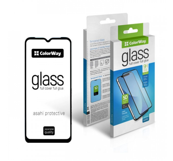 Скло захисне ColorWay 9H FC glue Samsung Galaxy A14 black (CW-GSFGSGA146-BK)