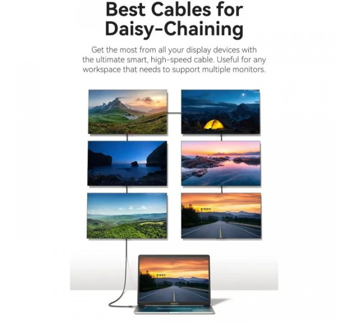 Дата кабель USB-C to USB-C 1.0m Thunderbolt 4 240W (50V\/5A) 8K60Hz Gray Aluminum Alloy VENTION (TAVHF)