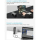 Дата кабель USB-C to USB-C 1.0m Thunderbolt 4 240W (50V\/5A) 8K60Hz Gray Aluminum Alloy VENTION (TAVHF)