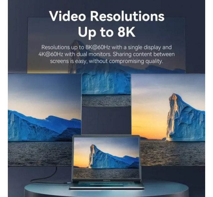 Дата кабель USB-C to USB-C 1.0m Thunderbolt 4 240W (50V\/5A) 8K60Hz Gray Aluminum Alloy VENTION (TAVHF)