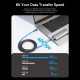Дата кабель USB-C to USB-C 1.0m Thunderbolt 4 240W (50V\/5A) 8K60Hz Gray Aluminum Alloy VENTION (TAVHF)
