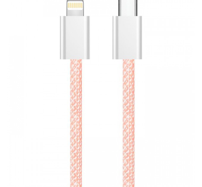 Дата кабель USB-C to Lightning 1.0m 27W pink ColorWay (CW-CBPDCL061-P)