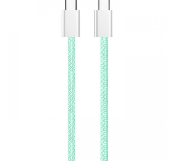 Дата кабель USB-C to USB-C 1.0m 60W 3.0А green ColorWay (CW-CBPDCC061-G)