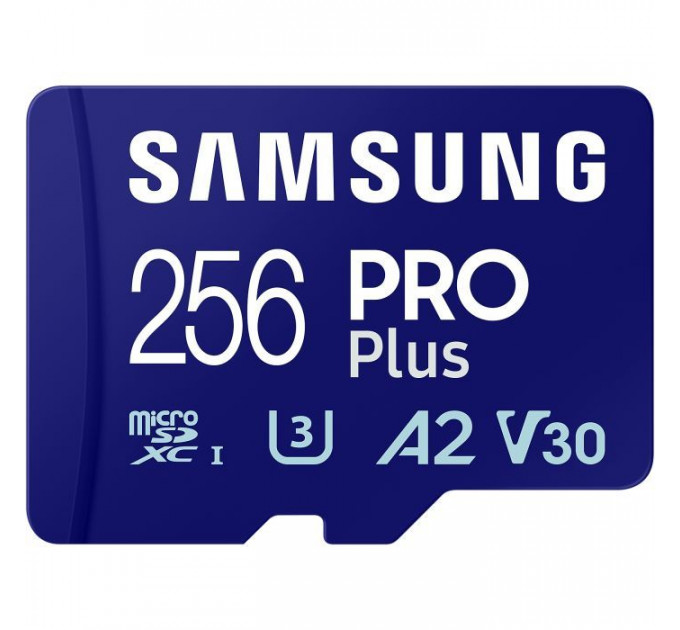 Карта памяти Samsung 256 GB microSDXC Pro UHS-I U3 V30 A2 Class 10 + SD-adap (MB-MD256SA\/EU)