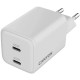 Зарядное устройство для Canyon CU45CC GaN 45W 2xPD EU White (CNS-CUW45CC)