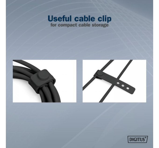 Дата кабель USB-C to USB-C 1.0m USB 4.0 Gen3 40G 240W 8K silicone black Digitus (AK-300344-010-S)