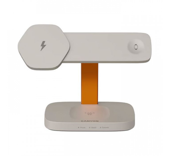 Зарядний пристрій Canyon wireless charger HEXAGON WCS-310 3in1 LightGrey\/Orange (CNS-WCS310LGOR) Зарядний пристрій Canyon wireless charger HEXAGON WCS-310 3in1 LightGrey\/Orange (CNS-WCS310LGOR)