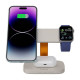 Зарядний пристрій Canyon wireless charger HEXAGON WCS-310 3in1 LightGrey\/Orange (CNS-WCS310LGOR)