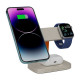 Зарядний пристрій Canyon wireless charger HEXAGON WCS-310 3in1 LightGrey\/Orange (CNS-WCS310LGOR)