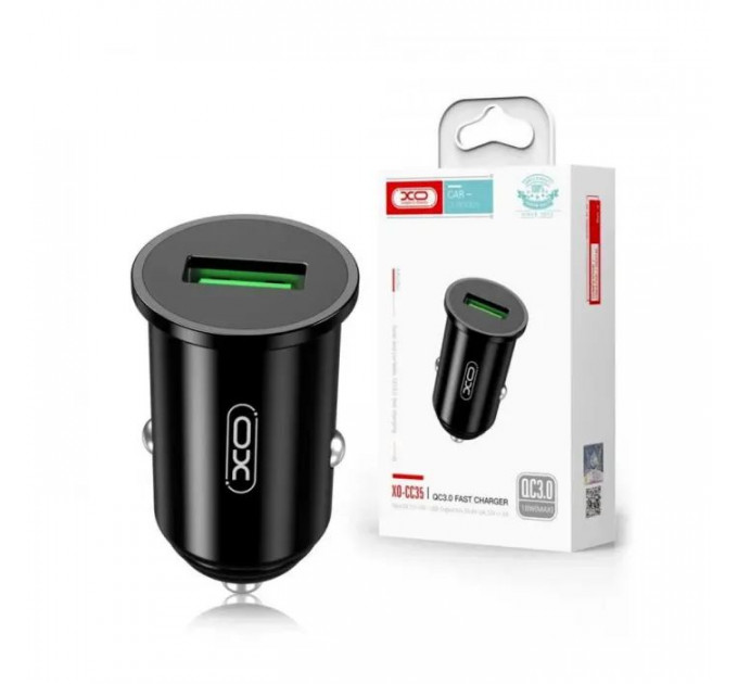 Зарядное устройство для XO QC 3.0 CC35 18W\/1USB Black (XO-CC35-BK)
