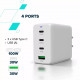 Зарядний пристрій Canyon CU100ACC GaN 100W 3xPD 1xQC EU White (CNS-CUW100ACC)