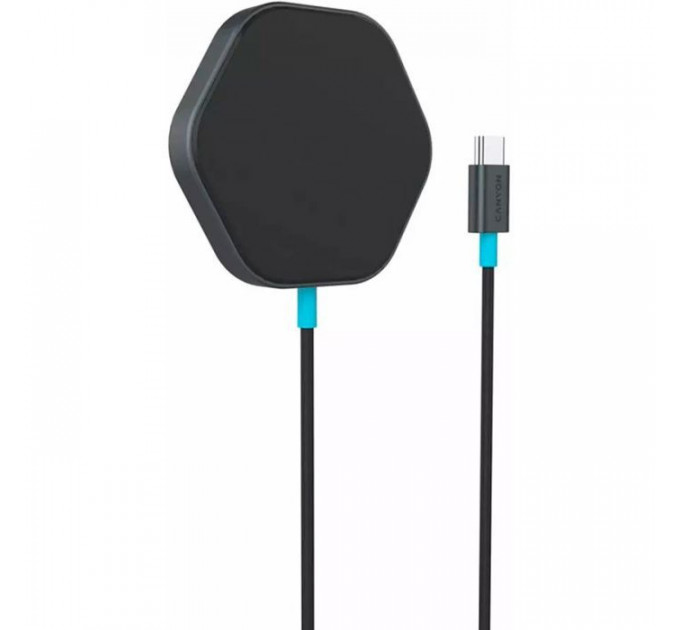 Зарядное устройство для Canyon wireless charger HEXAGON 110 Dark Grey Blue (CNS-WCS110)