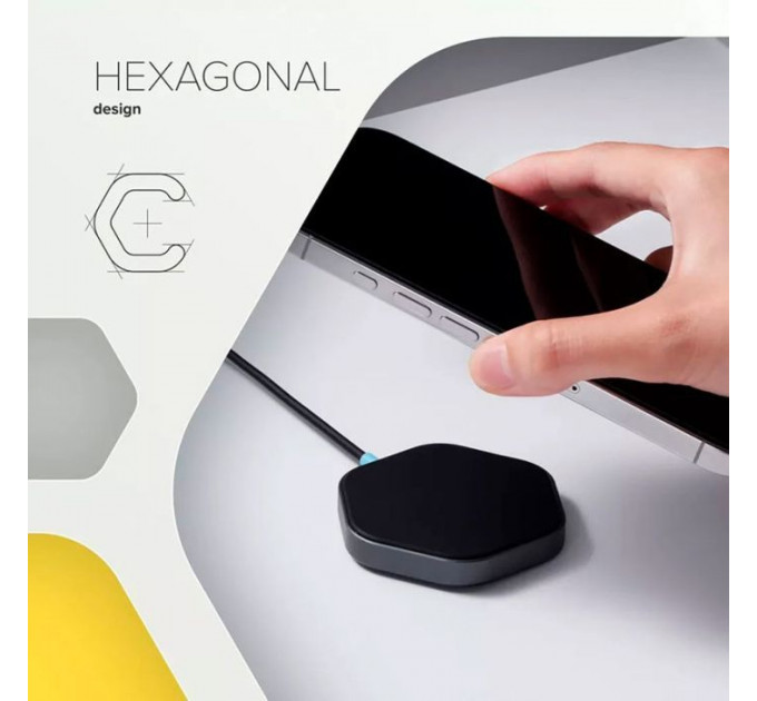 Зарядное устройство для Canyon wireless charger HEXAGON 110 Dark Grey Blue (CNS-WCS110)