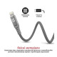 Дата кабеля USB 2.0 AM to Lightning 1.2m grey Promate (nervelink-i.grey)