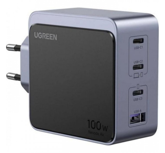 Зарядное устройство для Ugreen 4xUSB 100W (3xUSB-C+USB-A) Gan Nexode Fast Charger Grey X565 (35043) Зарядное устройство для Ugreen 4xUSB 100W (3xUSB-C+USB-A) Gan Nexode Fast Charger Grey X565 (35043)
