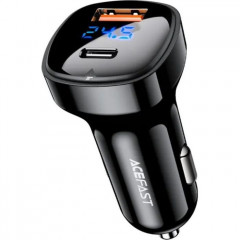 Зарядний пристрій Acefast 2xUSB 66W (USB-C + USB-A) B4 with digital display (6974316280392)