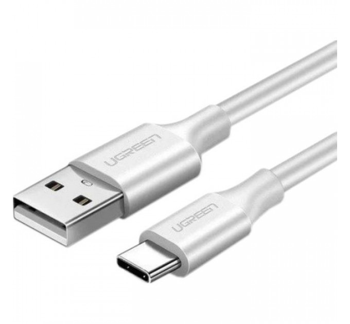 Дата кабель USB 2.0 AM to USB-C 0.5m 3.0A (18W) Nickel Plating US287 White Ugreen (60120) Дата кабель USB 2.0 AM to USB-C 0.5m 3.0A (18W) Nickel Plating US287 White Ugreen (60120)