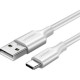 Дата кабель USB 2.0 AM to USB-C 0.5m 3.0A (18W) Nickel Plating US287 White Ugreen (60120)