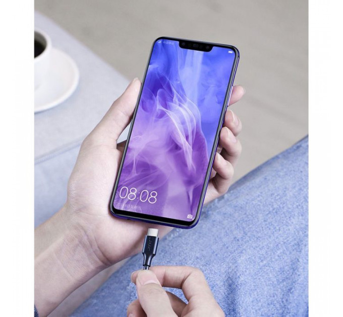Дата кабель USB 2.0 AM to USB-C 0.5m 3.0A (18W) Nickel Plating US287 Black Ugreen (60115)
