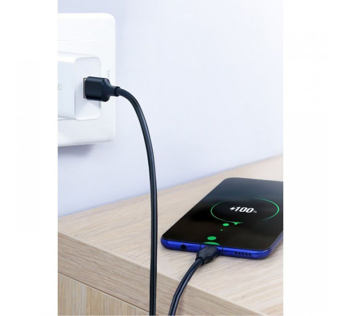 Дата кабель USB 2.0 AM to USB-C 0.5m 3.0A (18W) Nickel Plating US287 Black Ugreen (60115)