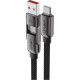 Дата кабеля USB-C + USB-A to USB-C 1.2m 3.0A zink alloy C13-04 Black Acefast (6974316282334)