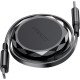 Дата кабель USB-C to USB-C 0.8m 60W dual retraction C13-03 Black Acefast (6974316280132)