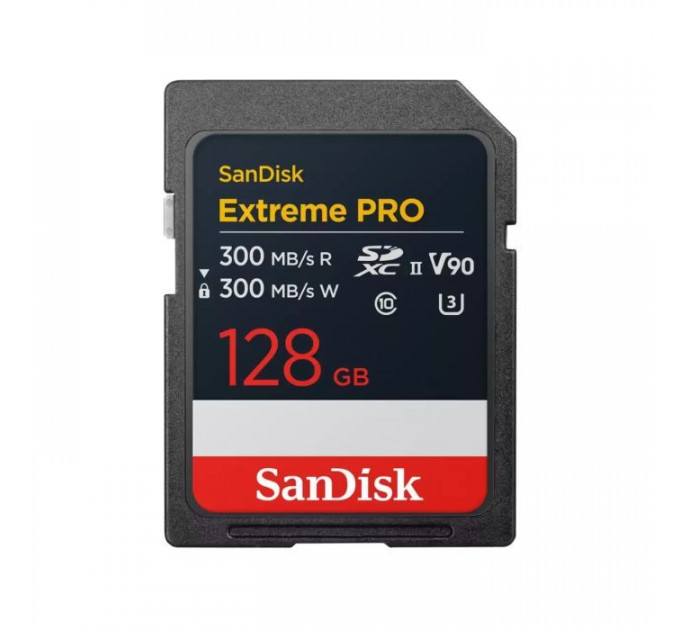 Карта пам/'яті SanDisk 128GB SD class 10 UHS-II U3 V90 Extreme Pro (SDSDXDM-128G-GN4IN) Карта пам/'яті SanDisk 128GB SD class 10 UHS-II U3 V90 Extreme Pro (SDSDXDM-128G-GN4IN)