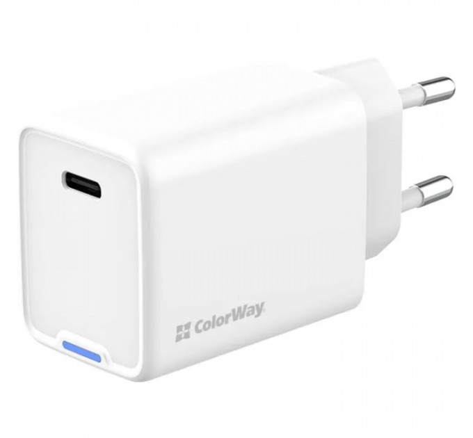 Зарядное устройство ColorWay GaN Mini 45W PD Port PPS USB-C white (CW-CHS057PD-WT) Зарядное устройство ColorWay GaN Mini 45W PD Port PPS USB-C white (CW-CHS057PD-WT)