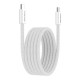 Дата кабель USB-C to USB-C 1.0m 60W Magnet Braided White Canyon (CND-CCMG60AB15W)