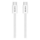Дата кабель USB-C to USB-C 1.0m 60W Magnet Braided White Canyon (CND-CCMG60AB15W)