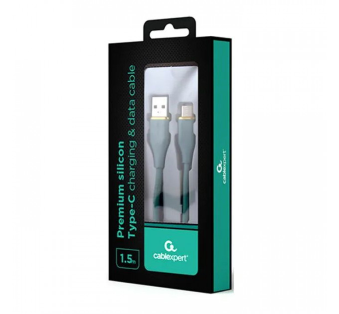 Дата кабель USB 2.0 AM to USB-C 1.5m 2.1A Cablexpert (CC-USB2S-AMCM-1.5M-G)