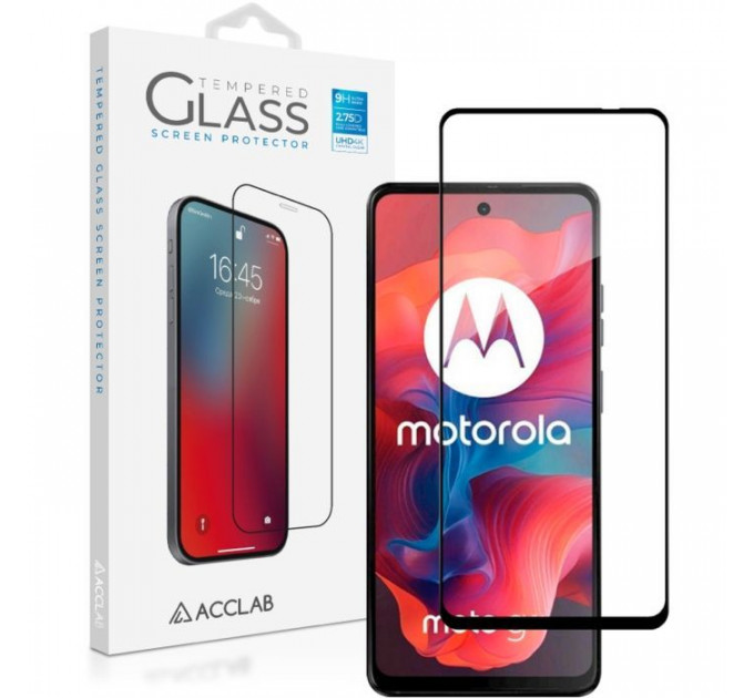 Скло захисне ACCLAB Full Glue Moto G04 Black (1283126594250)