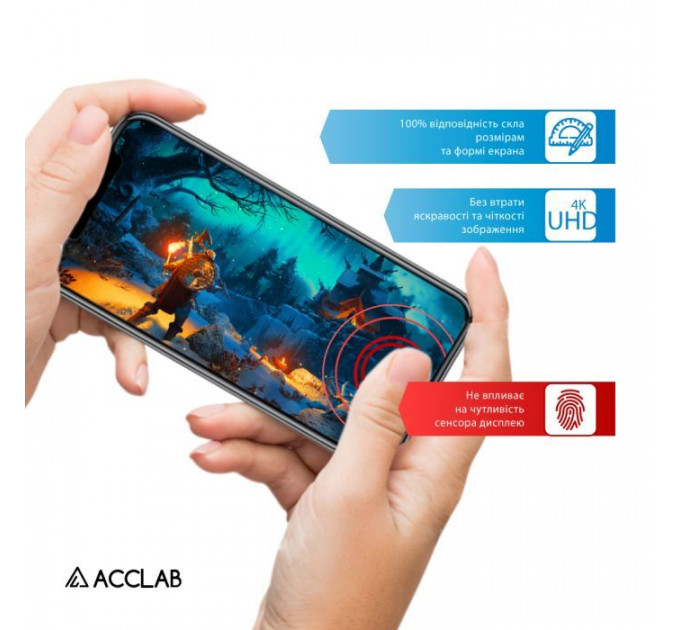 Скло захисне ACCLAB Full Glue Samsung M13 Black (1283126544927)