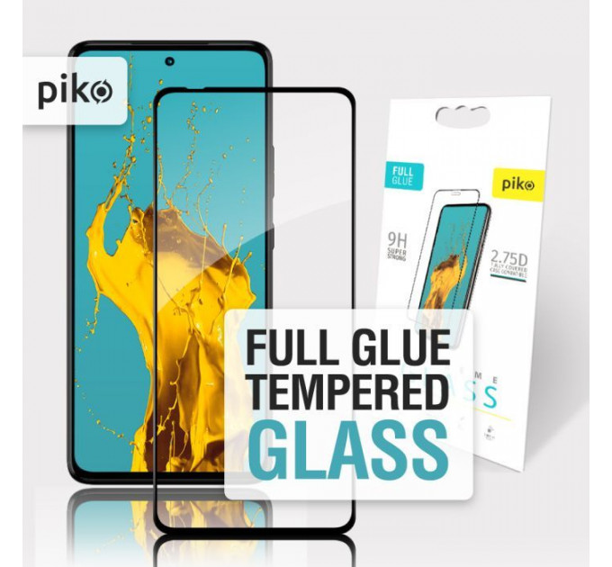 Скло захисне Piko Full Glue Moto G72 Black (1283126582981)