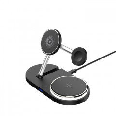 Зарядний пристрій Armorstandart Wireless Charging H102 3 in 1 Magnetic Black (ARM78103)