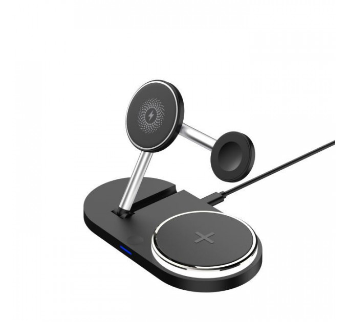 Зарядний пристрій Armorstandart Wireless Charging H102 3 in 1 Magnetic Black (ARM78103)