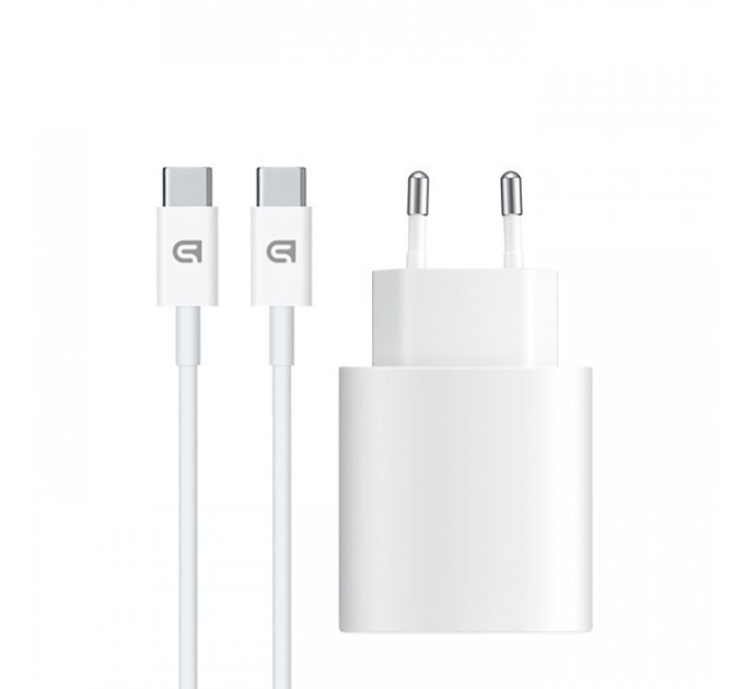 Зарядний пристрій Armorstandart AMHJ83 20W USB-C White + cable USB-C to USB-C (ARM77725) Зарядний пристрій Armorstandart AMHJ83 20W USB-C White + cable USB-C to USB-C (ARM77725)