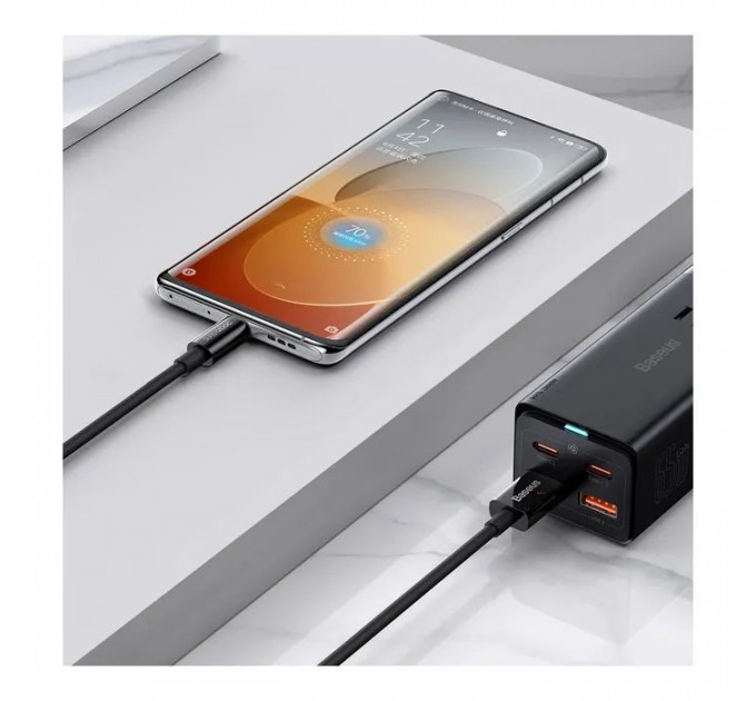 Дата кабель USB 2.0 AM to USB-C 1.0m Superior Fast Charging 60W black Baseus (CAYS000901)