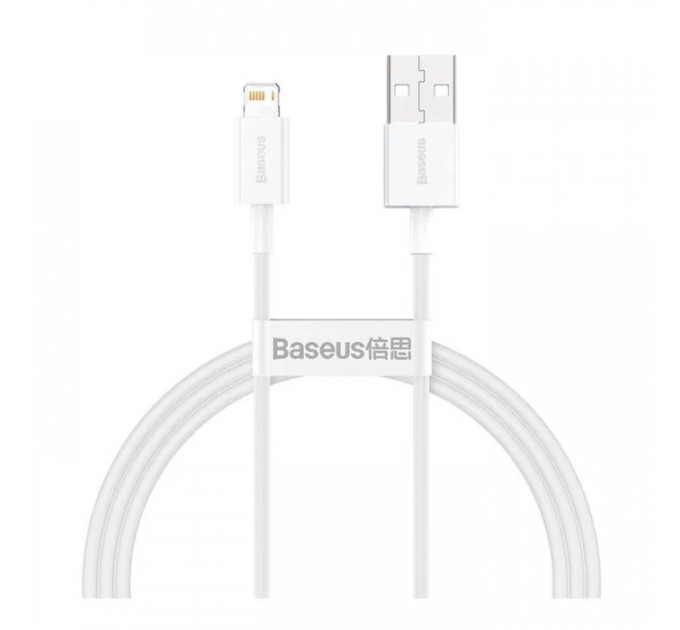 Дата кабель USB 2.0 AM to Lightning 2.0m Superior Fast Charging 2.4A white Baseus (CALYS-C02)