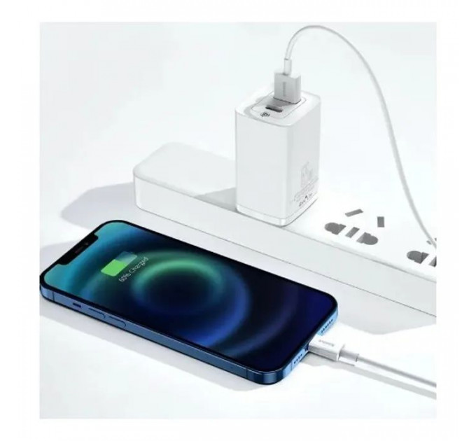 Дата кабель USB 2.0 AM to Lightning 2.0m Superior Fast Charging 2.4A white Baseus (CALYS-C02)